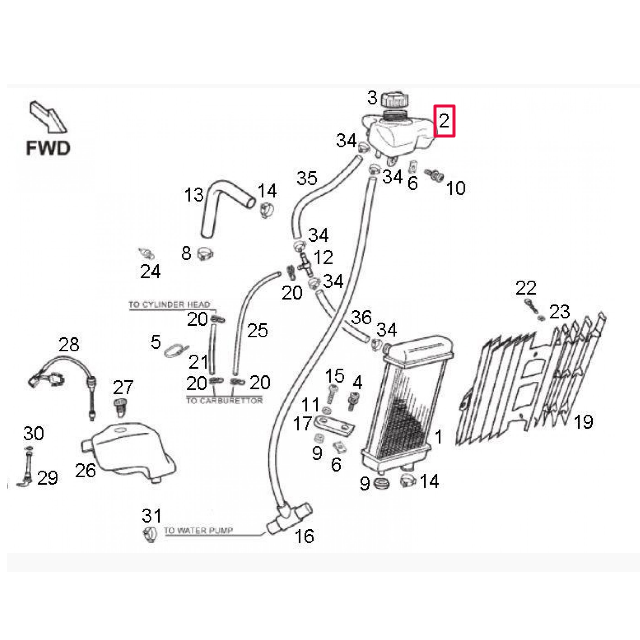 Vaso de expansão Derbi Senda 50 >2007