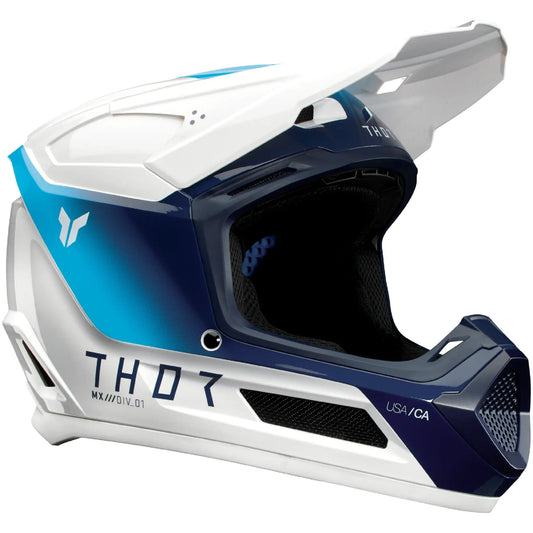 Casco Thor Fleet Youth Storm - Blanco/Azul