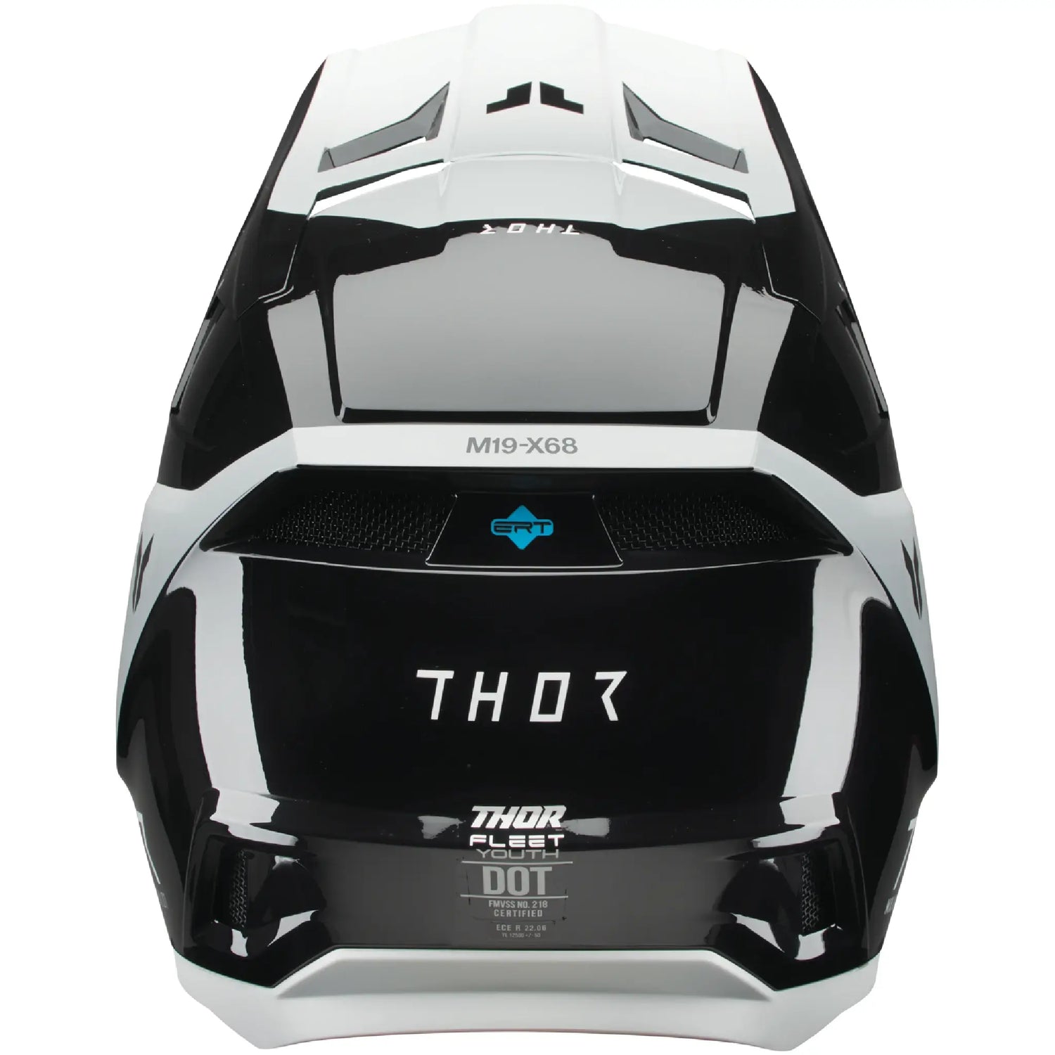 Casco Thor Fleet Youth Storm - Negro/Blanco