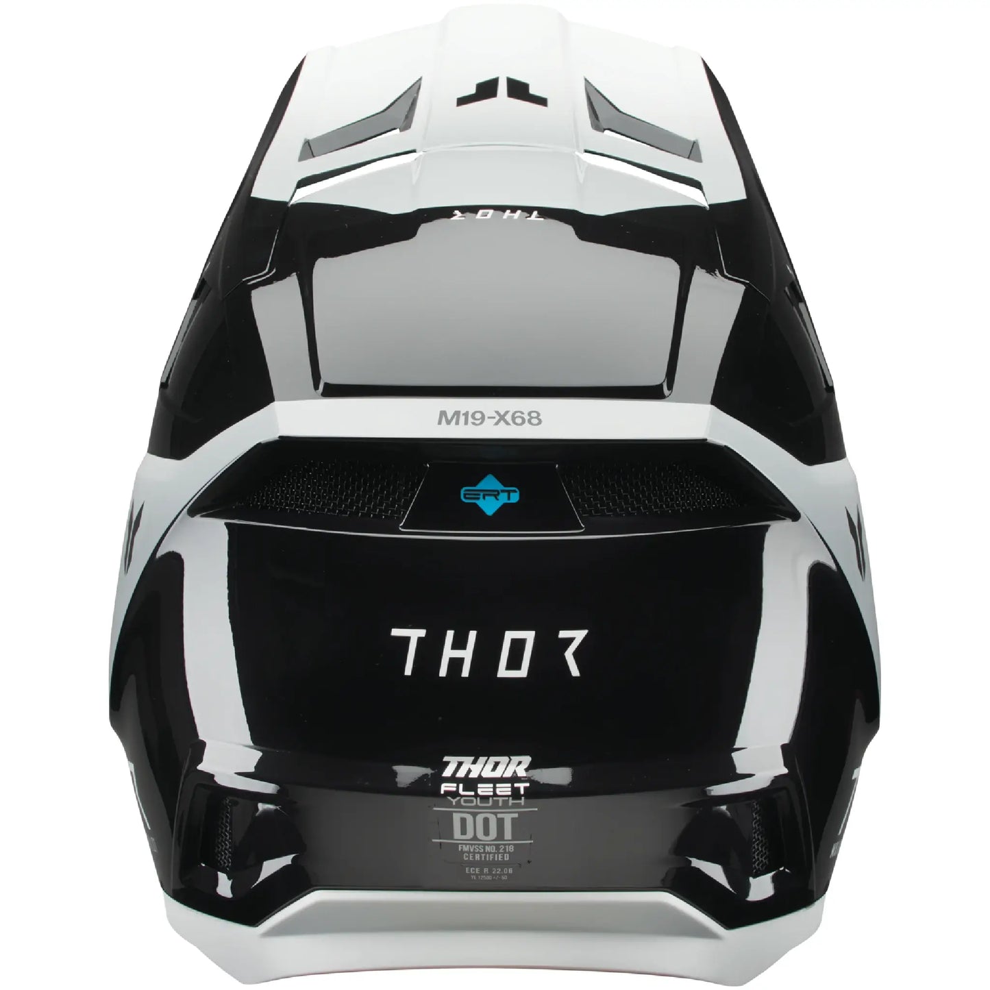 Casco Thor Fleet Youth Storm - Negro/Blanco