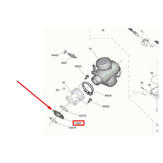 Junta da base da tobera Rieju Marathon / RS3 125