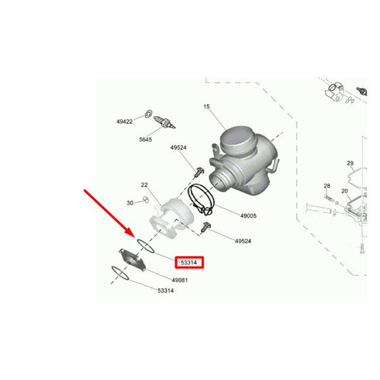 Junta tórica / O-ring tobera carburador CBD 4E Rieju Marathon / RS3 125 d.32,2x2mm