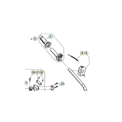 Mando de gas completo con puños Beta RR enduro 50 >2021