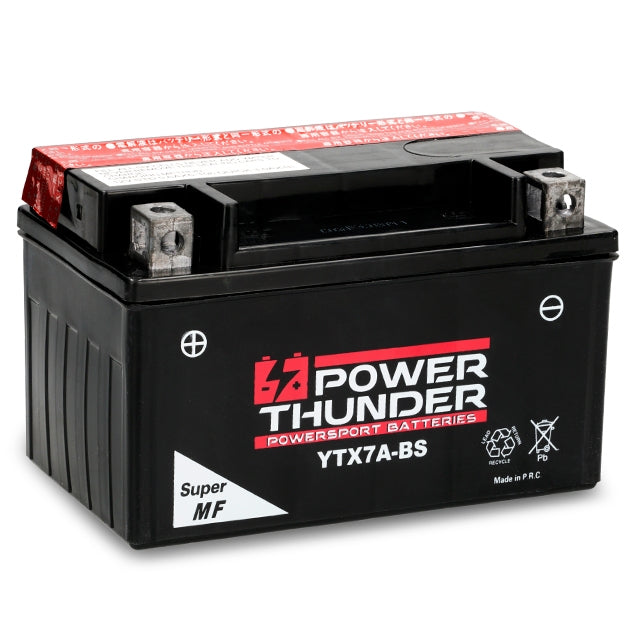 Batería YTX7A-BS Power Thunder con ácido