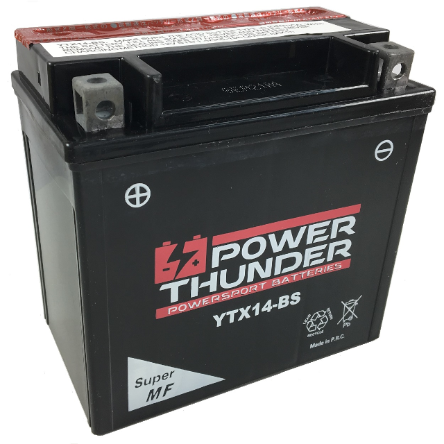 Batería YTX14-BS Power Thunder con ácido 0614971P