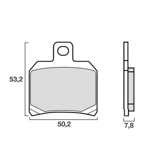 Rear brake pads Suzuki Burgman 125 04-06 Brembo - sintered