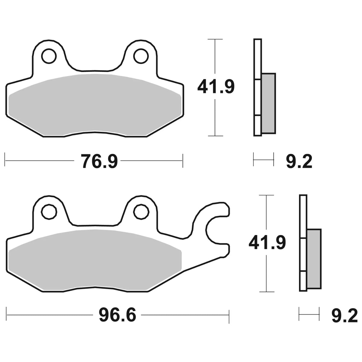 Pastilhas de travão Kymco Bet&Win / Dink / Kymco Like 50/125 Brembo - sinterizadas