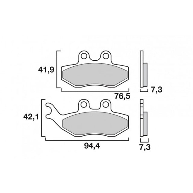 Beta RR 125 4T Brembo brake pads - organic
