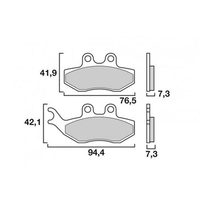 Beta RR 125 4T Brembo brake pads - organic