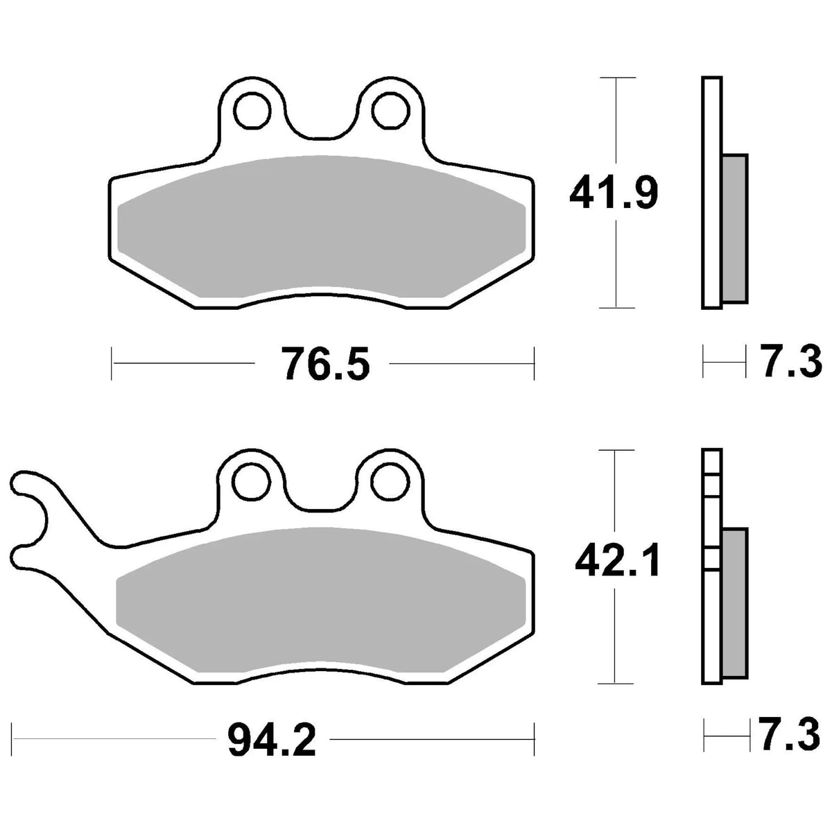 Beta RR 125 4T Brembo brake pads - organic