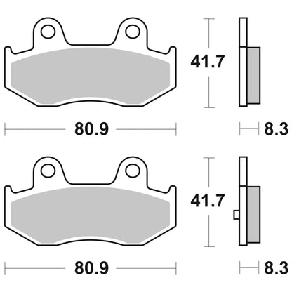Plaquettes de frein avant Suzuki Burgman 250 01-06 / Burgman 400 01-05 Brembo - frittées