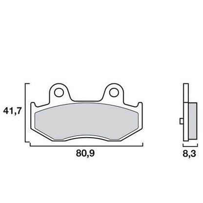 Front brake pads Suzuki Burgman 250 01-06 / Burgman 400 01-05 Brembo - sintered