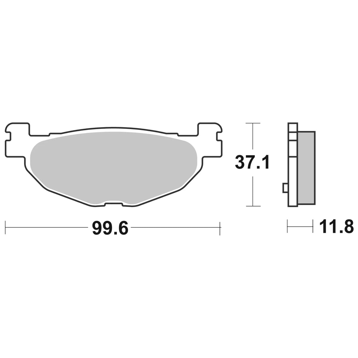 Rear brake pads Yamaha T-Max 500 4T LC 04-07 / 530 >2012 Brembo - sintered