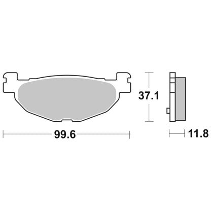 Rear brake pads Yamaha T-Max 500 4T LC 04-07 / 530 >2012 Brembo - sintered