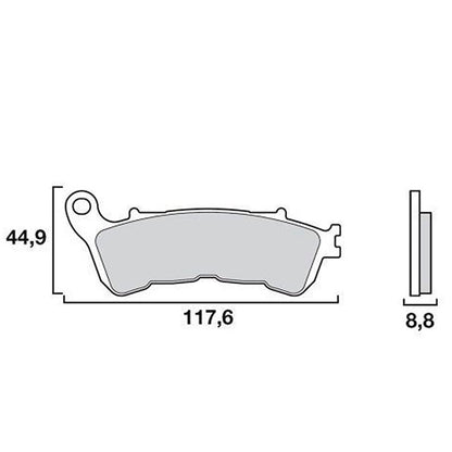 Front brake pads Honda SH 300 / Forza 250 / SH 125 09-12 Brembo - sintered