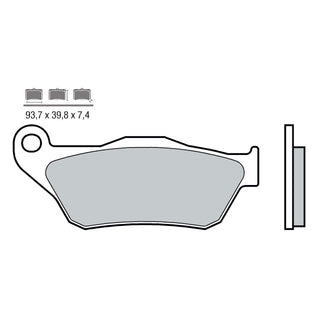Front brake pads Yamaha X-Max 125/250 4T LC <2010 Brembo - sintered