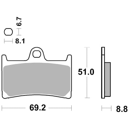 Pastilhas de travão dianteiras Yamaha T-Max 500 08-2012 / T-Max 530 2012 Brembo - sinterizadas