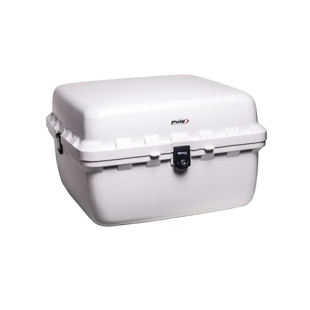 Baúl BIG BOX 90L con cerradura, Puig, Todas motos - Blanca 0713B