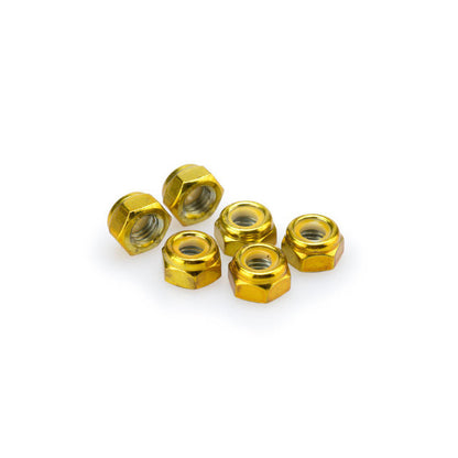 Blister 6 tuercas autoblocante aluminio anodizado M6 Puig