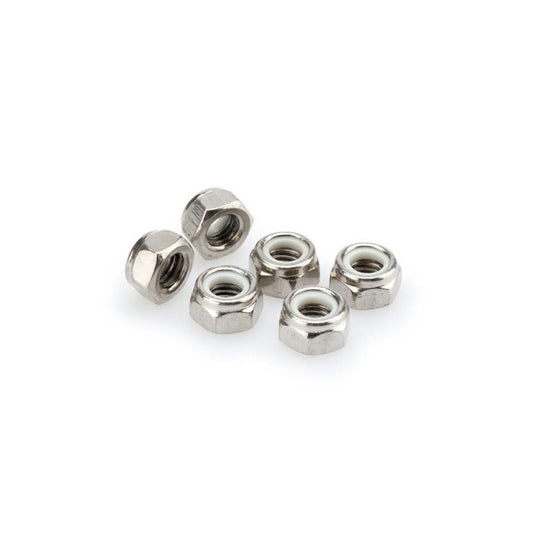 Blister 6 tuercas autoblocante aluminio anodizado M6 Puig