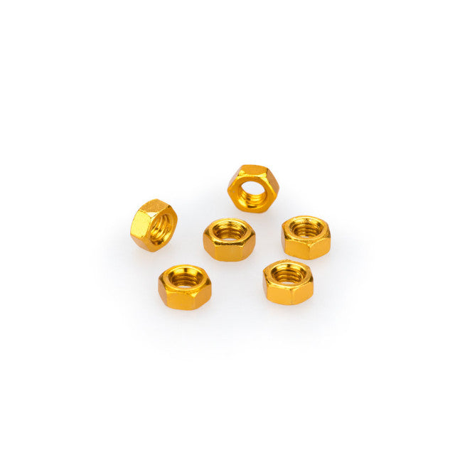 Blister 6 tuercas aluminio anodizado M5 Puig