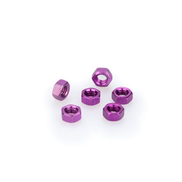 Blister 6 tuercas aluminio anodizado M5 Puig