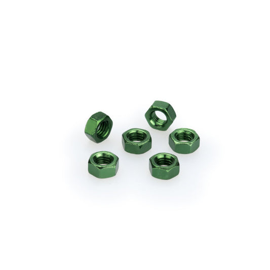 Blister 6 tuercas aluminio anodizado M5 Puig