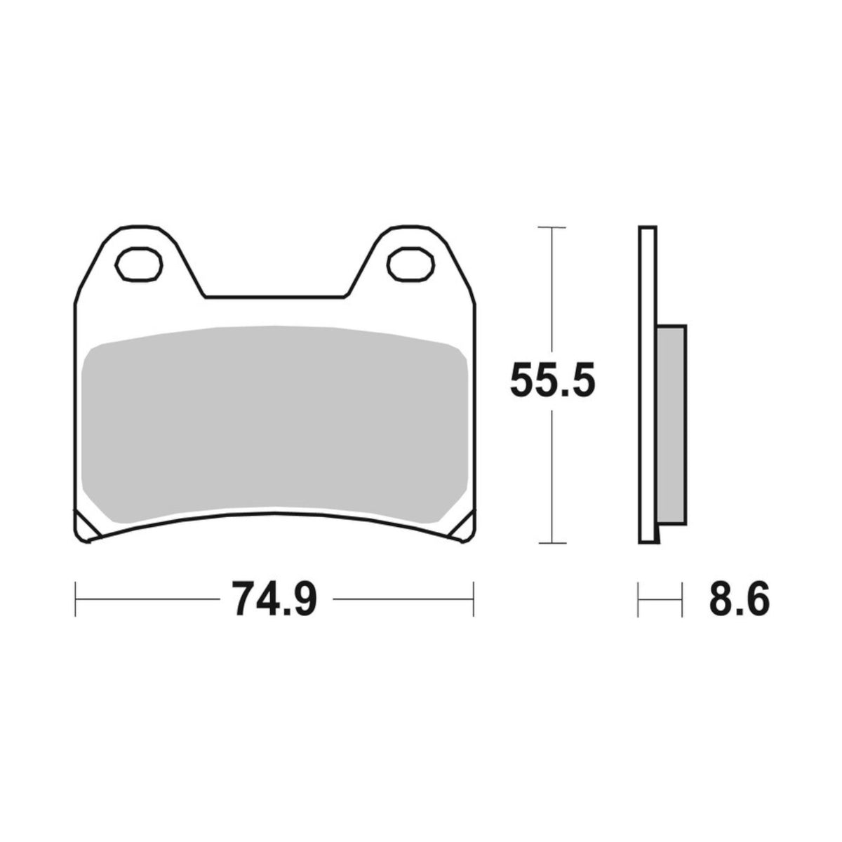 Pastilhas de travão dianteiras Zontes 350 GK / T 24-26 Brembo - sinterizadas