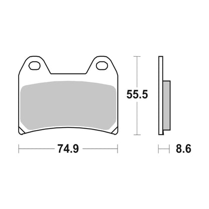 Pastilhas de travão dianteiras Zontes 350 GK / T 24-26 Brembo - sinterizadas