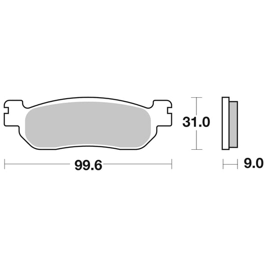 Rear brake pads Yamaha YZF-R6/R1 Brembo