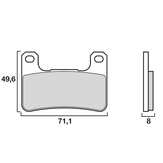 Front brake pads Suzuki GSX-R 600/750 04-10 Brembo - sintered