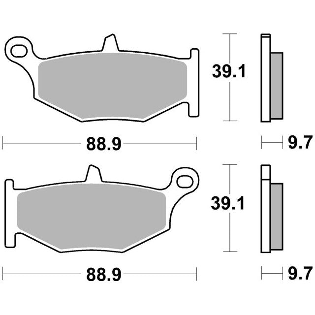 Rear brake pads Suzuki GSX-R 600/750 06-10 Brembo - sintered