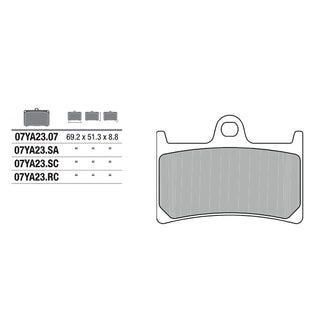Yamaha YZF-R6/R1 Brembo front brake pads