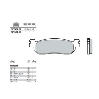 Rear brake pads Yamaha YZF-R6/R1 Brembo
