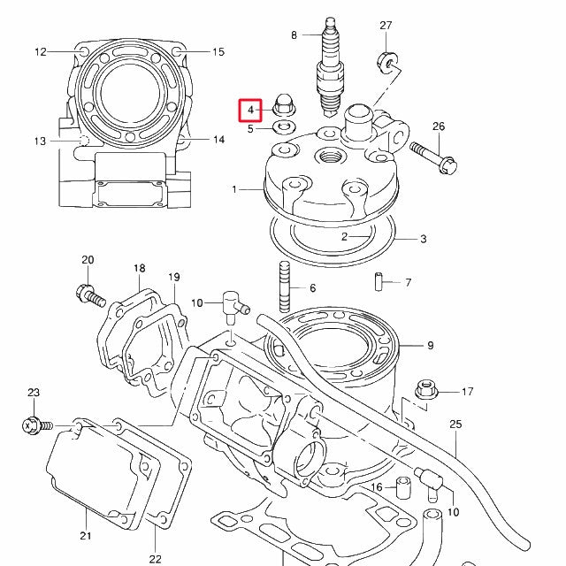 Tuerca Suzuki RM 80/125/250 09159-08074-000