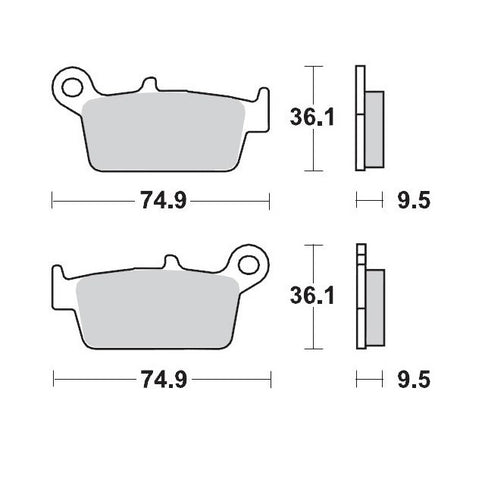 Pastillas de freno traseras Gas Gas EC 125 Moto Master - sinterizadas 091811