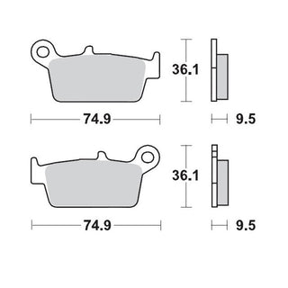 Pastillas de freno traseras Gas Gas EC 125 Moto Master - sinterizadas 091811