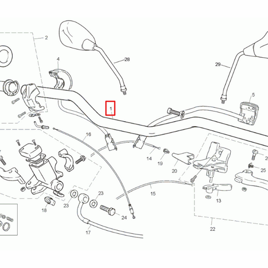Handlebar Rieju RS2 50/125