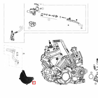 Protecteur de couvercle d’embrayage Rieju MR 250/300 - noir