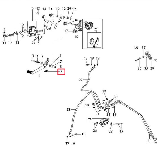 Brake pedal spring Rieju RS3 50/125