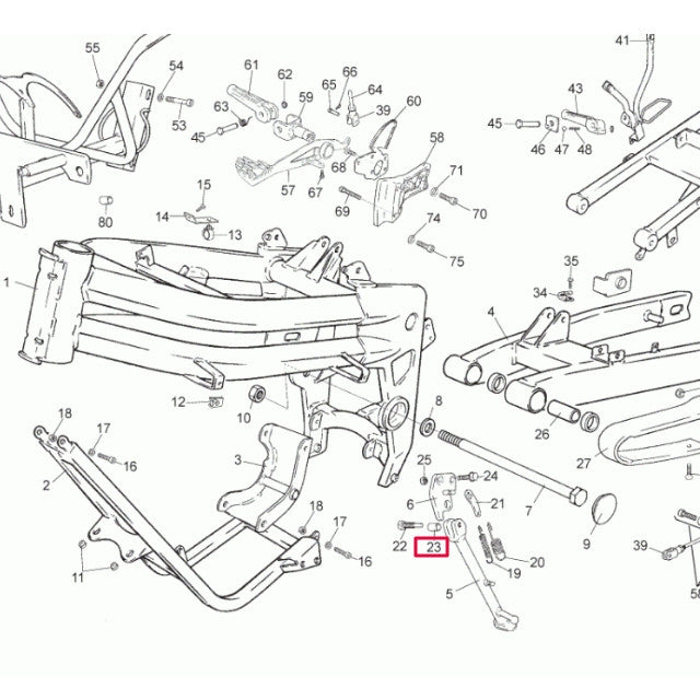 Casquillo caballete Rieju RS2 Matrix 50/125