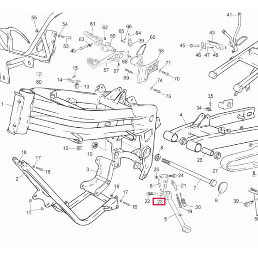 Casquillo caballete Rieju RS2 Matrix 50/125
