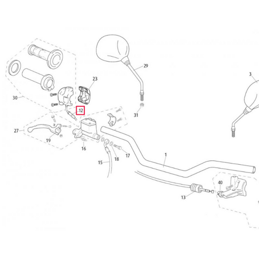 Throttle cable Rieju Marathon 125 / Tango 250