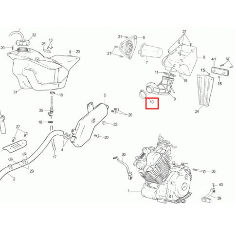 Abrazadera carburador a filtro de aire Rieju MRX / SMX / Tango 125 0/000.680.6000