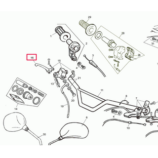 Levier de frein Rieju RR / Spike 50