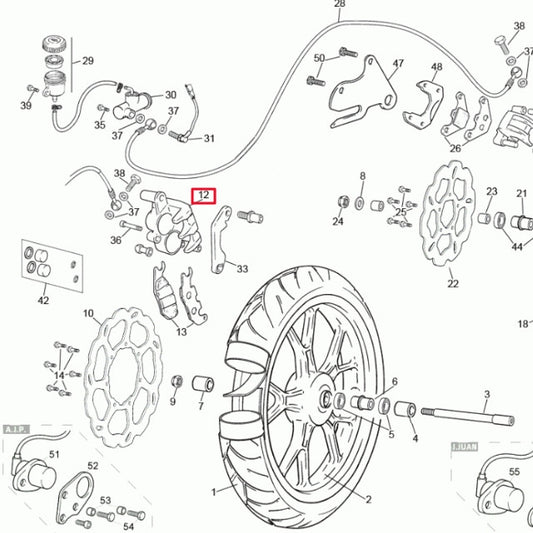Pinza de freno delantera Rieju RS2 50-125 0/000.860.7003