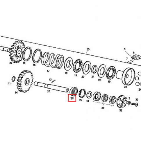Rolamento do eixo da bomba de água ME25610010 Gas Gas EC 125/200/250/300