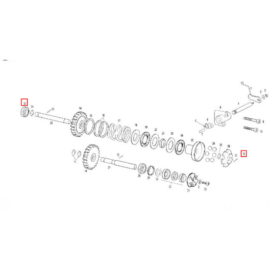 Centrifugal shaft bearing water pump ME25616032 Gas Gas EC 200/250/300