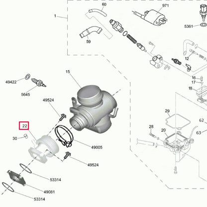 Intake manifold Rieju Marathon / RS3 125