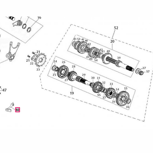 Gear shift lever Rieju Tango 125